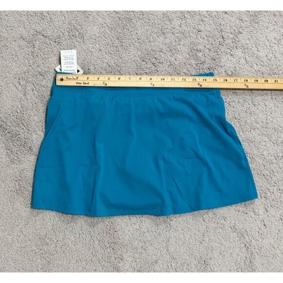 L.L.Bean New Swim Skirt Size 12 Teal Blue Sunblocking 13" Swim Bottom UPF 50 - Picture 2 of 9